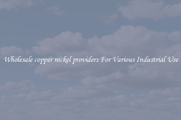 Wholesale copper nickel providers For Various Industrial Use