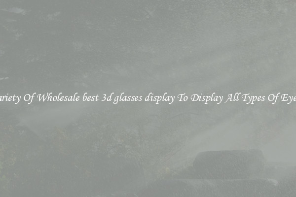 A Variety Of Wholesale best 3d glasses display To Display All Types Of Eyewear