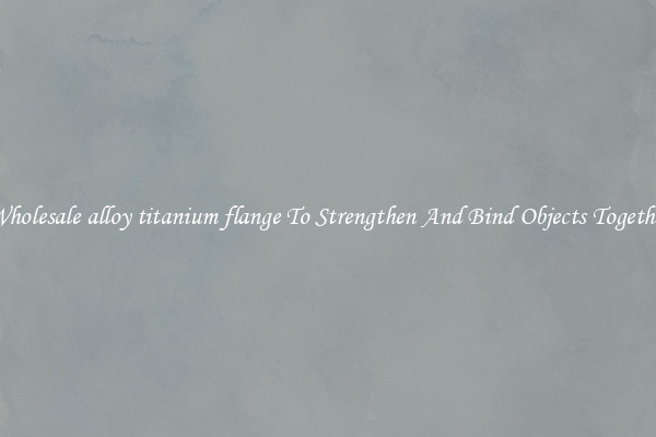 Wholesale alloy titanium flange To Strengthen And Bind Objects Together