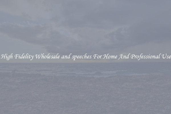 High Fidelity Wholesale and speeches For Home And Professional Use