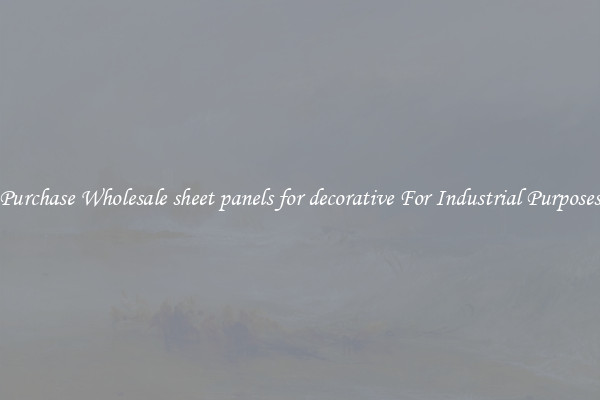 Purchase Wholesale sheet panels for decorative For Industrial Purposes