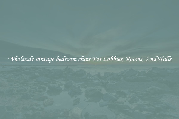 Wholesale vintage bedroom chair For Lobbies, Rooms, And Halls