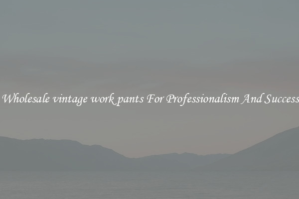 Wholesale vintage work pants For Professionalism And Success