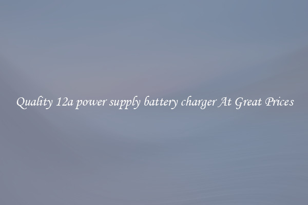 Quality 12a power supply battery charger At Great Prices