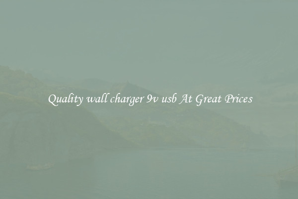 Quality wall charger 9v usb At Great Prices