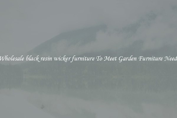 Wholesale black resin wicker furniture To Meet Garden Furniture Needs