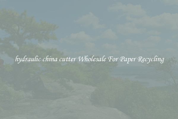 hydraulic china cutter Wholesale For Paper Recycling