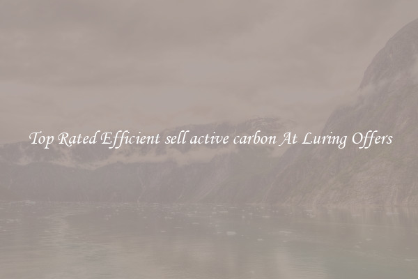 Top Rated Efficient sell active carbon At Luring Offers